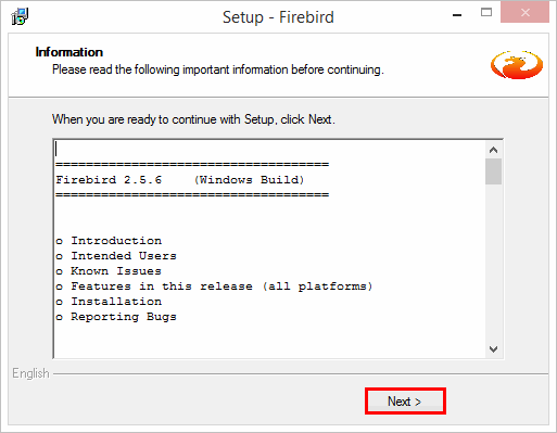 Information of Firebird Database Server 2.5