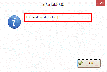 Card Number Detected Field is Blank in the Message Window
