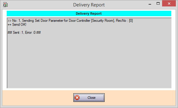 Delivery Report with Send OK Message