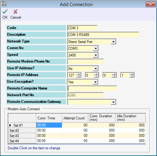 Add Connection Window
