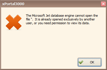 Microsoft Jet Database Engine Cannot Open the File. It is Already Opened Exclusively by Another User Error Message