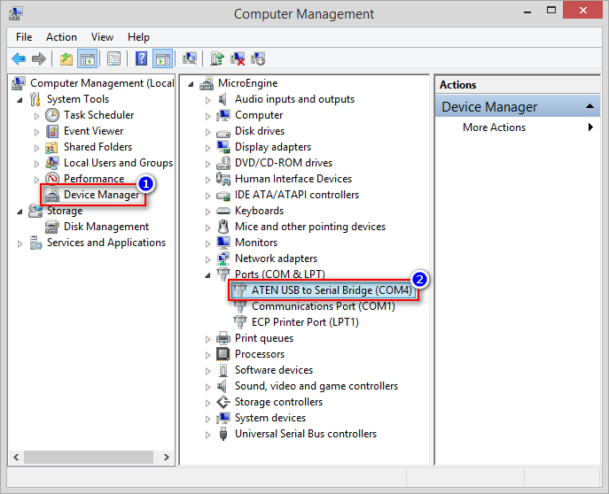 Device Manager Detecting MCI