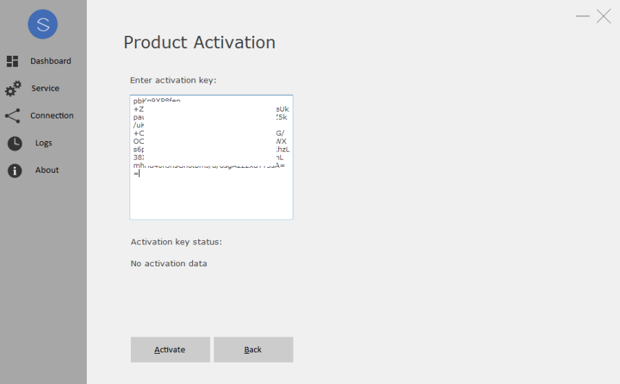 Product Activation Window