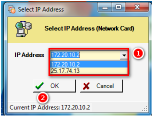 Select IP Address Window
