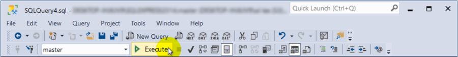 Click the Execute Icon in the Menu Ribbon