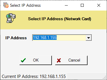 Select IP Address Window