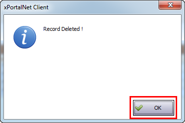 Record Deleted Window