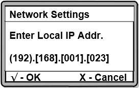 Enter the Local IP Address