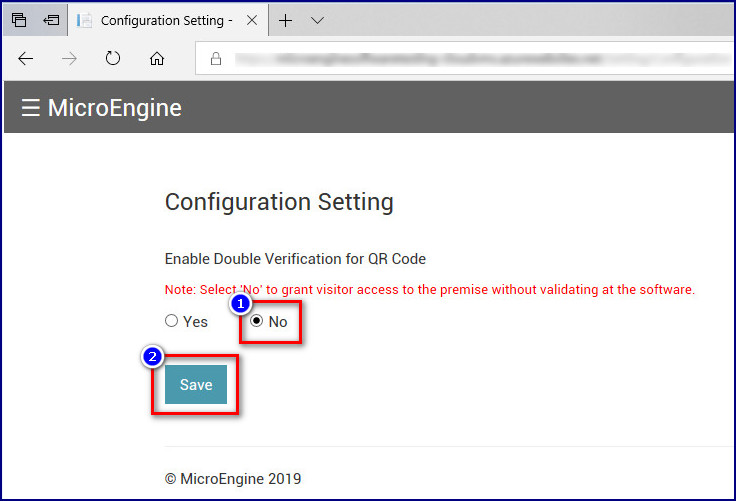 Configuration Setting Page