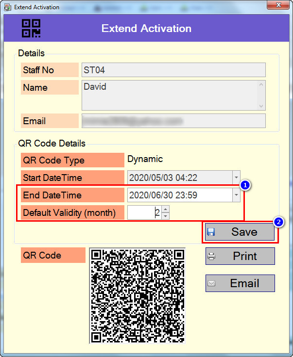 Modify Default Validity and End Date Time in Extend Activation Window