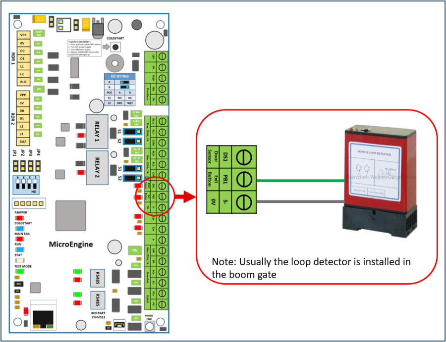 Terminating Loop Detector at Push Button Input