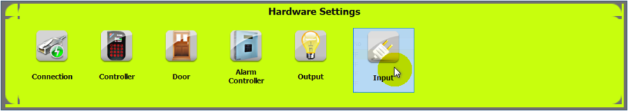 Input Icon in Hardware Settings Menu
