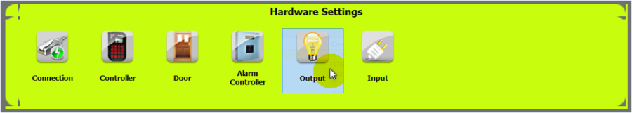 Output Icon in Hardware Settings Menu
