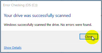 Your Drive was Successfully Scanned Message