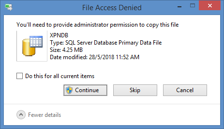 File Access Denied Window