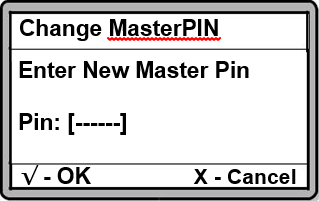 Enter a New MasterPIN