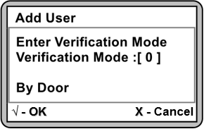 Verification Mode Window