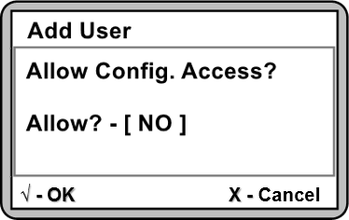 Allow Config Access Window