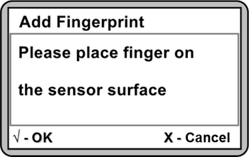 Please Place Finger On The Sensor Surface