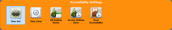 Time Set Icon in Accessibility Menu
