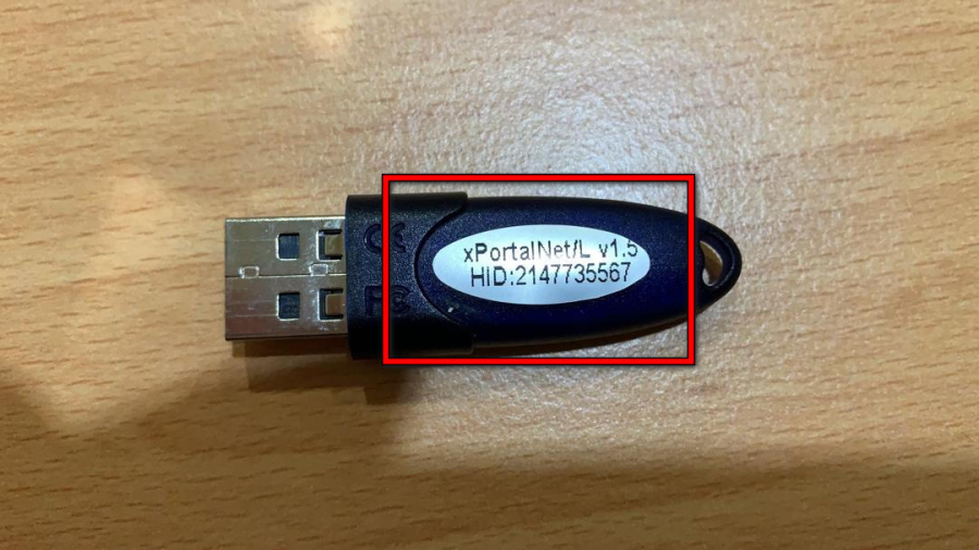 Sticker Label Pasted on Dongle License Key