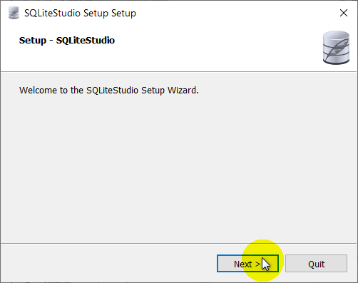 Setup - SQLiteStudio Window