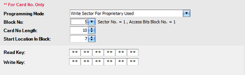 Example to Configure the Block No, Card No Length, and Start Location in Block