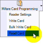 Read Card Button in Mifare Card Programming Icon