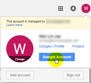 Google Account Button