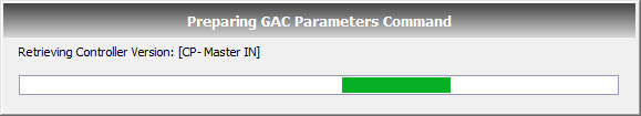 Preparing GAC Parameters Command Window