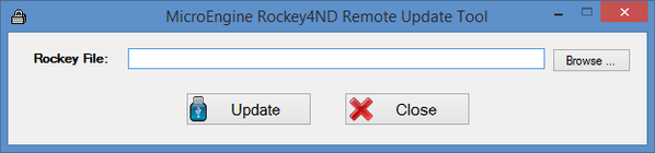 MicroEngine Rockey4ND Remote Update Tool Window