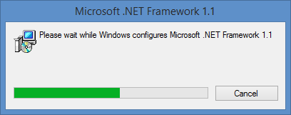 Microsoft .NET Framework 1.1 Setup Window