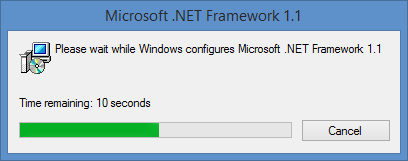 Microsoft .NET Framework 1.1 Setup Window