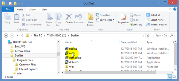 netfx.msi File in the DotNet Folder