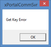 Get Key Error Window
