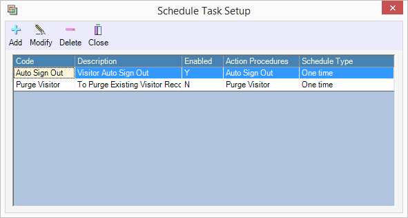 Schedule Task Setup Successfully Added