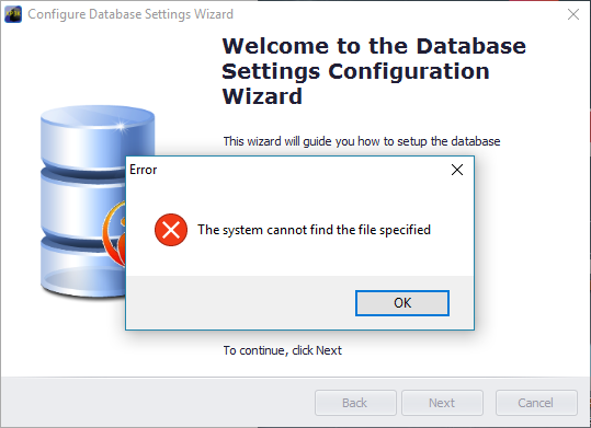  The System Cannot Find The File Specified Error Message