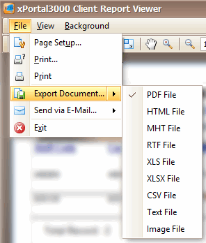 Select Export File Type