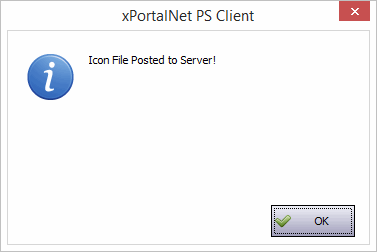  Icon File Posted to Server Message