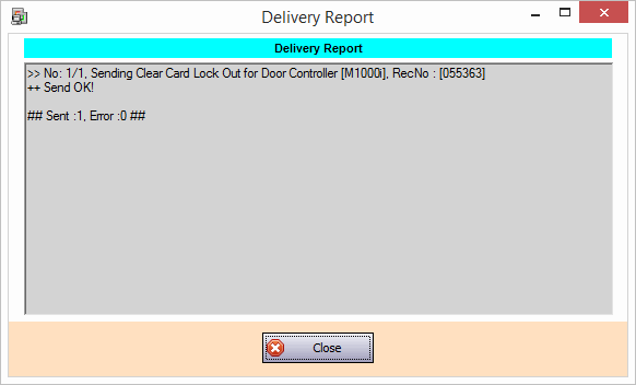 Delivery Report of Clear LockOut