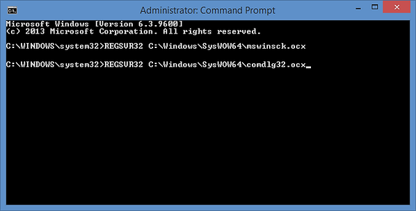 Manually Registering the comdlg32.ocx File