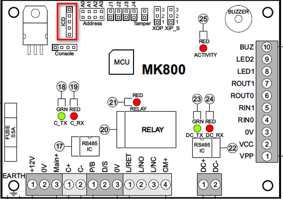 MK800E Board Layout
