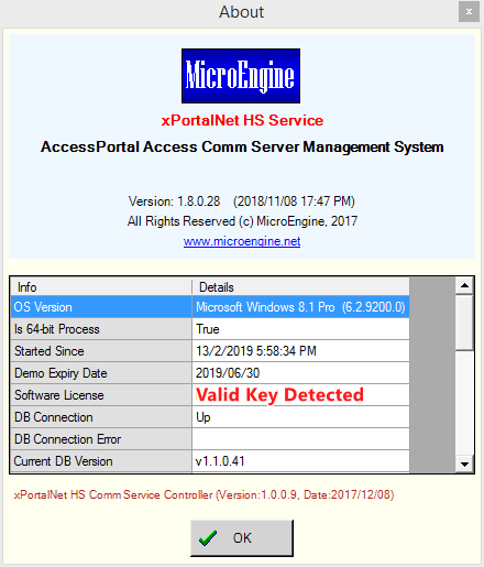 Valid Software License Key Detected