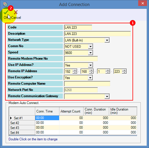 Add Connection Window