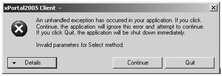 An unhandled exception has occurred in your application Error Message