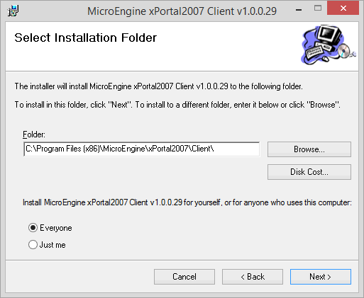 Select Installation Folder