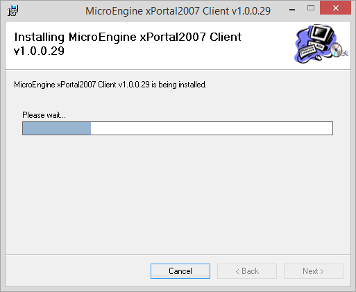 Installing MicroEngine xPortal2007 Client