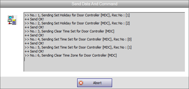 Send Data and Command Window