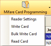 Mifare Card Programming Icon Menu