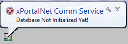 Database Not Initialized Message Prompt